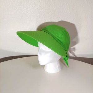 Lime Green Cotton Visor Hat